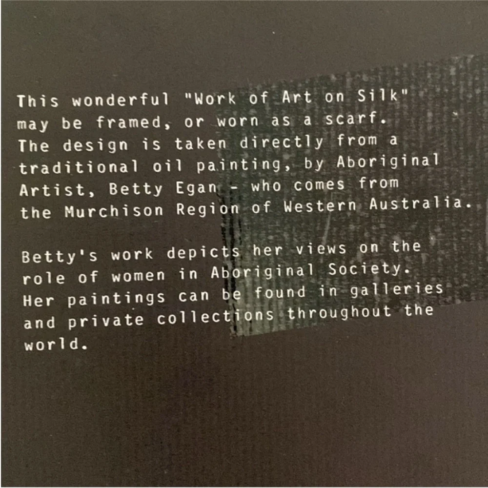 Oroton Silk Scarf Australian Collection Silk Scarf Design by Betty Egan New